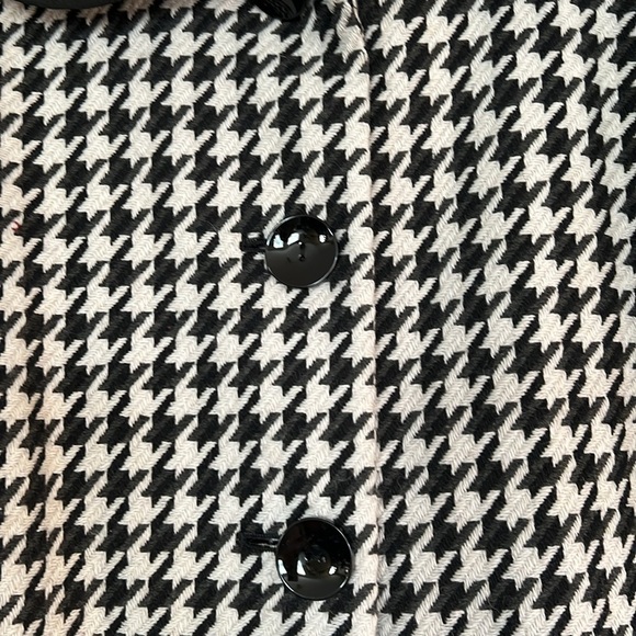 JONATHAN MARTIN Black/White Houndstooth Wool Lined Jacket, Size Small, GUC. - Picture 4 of 9